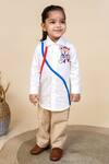 Shop_Little Boys Closet by Gunjan Khanijou_White Cotton Shirt And Pant For Boys_at_Aza_Fashions