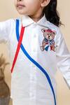 Shop_Little Boys Closet by Gunjan Khanijou_White Cotton Shirt And Pant For Boys_Online_at_Aza_Fashions