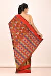 Shop_Nazaakat by Samara Singh_Brown Banarasi Katan Silk Saree_at_Aza_Fashions