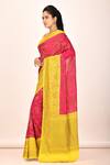 Nazaakat by Samara Singh_Yellow Banarasi Katan Silk Saree_Online_at_Aza_Fashions
