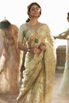 Buy_Sabyasachi_Organza Saree With Unstitched Blouse Fabric_at_Aza_Fashions