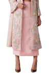 Shop_Amaare_Pink Taffeta Embroidery Open Embellished Jacket And Skirt Set  _Online_at_Aza_Fashions