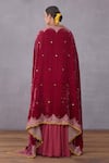 Shop_Torani_Red Velvet Manika Chakra Doshala  _at_Aza_Fashions