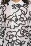 Abraham & Thakore_White Georgette Applique Shirt_at_Aza_Fashions
