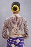 Shop_Torani_Purple Net Embroidered High Neck Jamuni Induma Blouse _at_Aza_Fashions