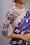 Shop_Torani_Purple Net Embroidered High Neck Jamuni Induma Blouse _Online_at_Aza_Fashions