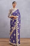 Buy_Torani_Purple Original Silk Crepe Jamuni Induma Saree  _at_Aza_Fashions