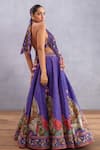 Shop_Torani_Purple Embroidery Round Jamuni Ashvamedha Lehenga And Blouse Set _at_Aza_Fashions