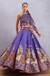 Buy_Torani_Purple Embroidery Round Jamuni Ashvamedha Lehenga And Blouse Set _at_Aza_Fashions