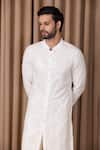 Buy_Ankit V Kapoor_Off White Pure Georgette Embroidered Mirror Work Rashid Kurta Set _Online_at_Aza_Fashions