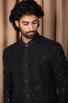 Shop Ankit V Kapoor Green Cotton, Silk Embroidery Umair Floral Jaal Kurta Set Online at Aza Fashions Shop_Ankit V Kapoor_Green Cotton, Silk Embroidery Umair Floral Jaal Kurta Set _Online_at_Aza_Fashions