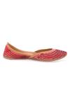 Buy_5 elements_Red Polyester Sequin Embellished Juttis_Online_at_Aza_Fashions