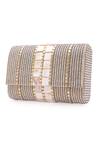 Buy 5elements Gold Embroidery Stripe Clutch Online at Aza Fashions Buy_5elements_Gold Embroidery Stripe Clutch _Online_at_Aza_Fashions