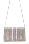 Buy_5elements_Gold Embroidery Crystal Clutch _Online_at_Aza_Fashions