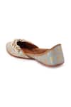Shop_5elements_Blue Floral Zari Brocade Juttis _Online_at_Aza_Fashions