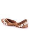 Shop_5elements_Brown Embellished Sea Shell Tassel Juttis _Online_at_Aza_Fashions