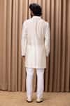 Ankit V Kapoor_Off White Cotton, Silk Embroidery Noor Floral Print Jacket And Kurta Set _at_Aza_Fashions