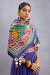Torani_Multi Color Tassels Navratan Shamiyana Scarf _Online_at_Aza_Fashions
