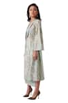 Amaare_Green Taffeta Embellished Jacket And Skirt Set_Online_at_Aza_Fashions