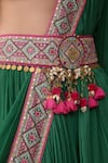 Torani_Green Panna Kanchan Kamarbandh _Online_at_Aza_Fashions