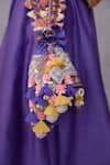 Shop_Torani_Purple Embroidery, Tassels Jamuni Mariyam Saddle Potli  _at_Aza_Fashions