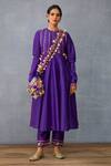 Buy_Torani_Purple Embroidery, Tassels Jamuni Mariyam Saddle Potli  _at_Aza_Fashions