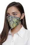 Buy_Limerick by Abirr N' Nanki_Grey Marble Print Mask Single Pc _at_Aza_Fashions