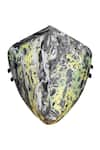 Limerick by Abirr N' Nanki_Grey Marble Print Mask Single Pc _Online_at_Aza_Fashions