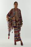 Shop_Aseem Kapoor_Multi Color Trouser-natural Crepe, Tunic- Afghan Printed Kurta And Set _at_Aza_Fashions