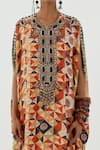 Aseem Kapoor_Multi Color Tunic Ritu Geometric Print Kurta And Trouser Set_Online_at_Aza_Fashions