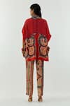 Buy_ASEEM KAPOOR_Red Natural Crepe Printed Mandala Shirt Collar And Pant Set  _Online_at_Aza_Fashions
