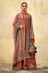 Shop_Sabyasachi_Chiffon Embroidered Kurta Set_at_Aza_Fashions