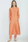 Buy_Rajesh Pratap Singh_Orange Printed Kurta Set _at_Aza_Fashions