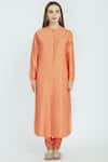 Rajesh Pratap Singh_Orange Printed Kurta Set _Online_at_Aza_Fashions