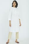 Buy_Rajesh Pratap Singh_White Embroidered Kurta _at_Aza_Fashions