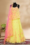 Buy_Nitika Gujral_Yellow Embellished Lehenga Set_at_Aza_Fashions