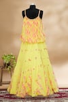 Shop_Nitika Gujral_Yellow Embellished Lehenga Set_at_Aza_Fashions