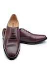 Rapawalk_Maroon Handcrafted Toe Cap Oxford Shoes _Online_at_Aza_Fashions
