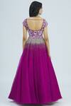 Shop_Shlok Design_Purple Organza Embellished Lehenga Set_at_Aza_Fashions