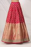 Shop_Jayanti Reddy_Red Banarasi Lehenga Set _Online_at_Aza_Fashions
