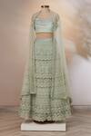 Shop_Aarti Mahtani_Green Embroidered Lehenga Set_Online_at_Aza_Fashions