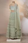 Buy_Aarti Mahtani_Green Embroidered Lehenga Set_at_Aza_Fashions