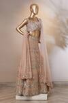 Aarti Mahtani_Peach Embellished Lehenga Set_Online_at_Aza_Fashions