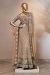Buy Aarti Mahtani Beige Embroidered Lehenga Set at Aza Fashions Buy_Aarti Mahtani_Beige Embroidered Lehenga Set_at_Aza_Fashions