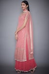 Buy_RI.Ritu Kumar_Pink Embroidered Kurta With Skirt And Dupatta _Online_at_Aza_Fashions