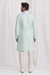 Shop_Samyukta Singhania_Green Silk Brocade Sherwani And Pant Set_at_Aza_Fashions