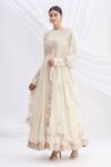 Buy_Nachiket Barve_White Silk Chanderi Embroidered Anarkali Set  _at_Aza_Fashions