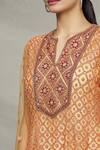 Shop_Tarun Tahiliani_Orange Embroidered Anarkali_Online_at_Aza_Fashions
