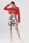 I am Trouble by KC_Checkered Crop Top_Online_at_Aza_Fashions