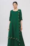 Shop_Zeel Doshi_Green Layered Tunic_Online_at_Aza_Fashions